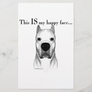 Dogo Argentino Happy Face Stationery