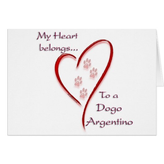 Dogo Argentino Heart Belongs (Front Horizontal)