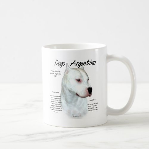 Dogo Argentino History Design Coffee Mug