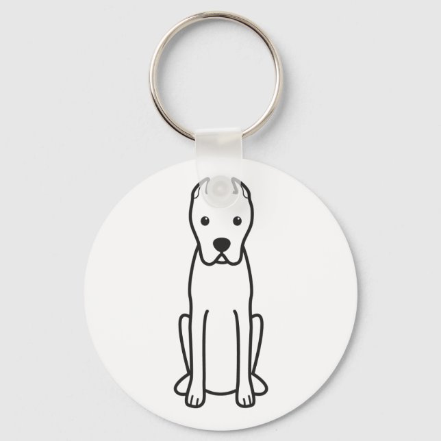 Dogo Argentino Keychain (Front)