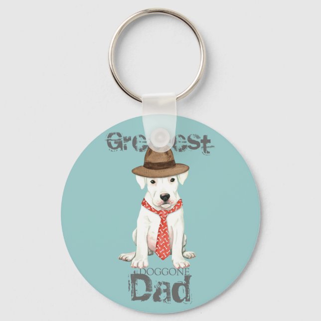Dogo Argentino Keychain (Front)