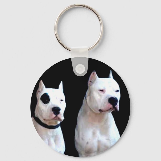 Dogo Argentino keychain (Front)