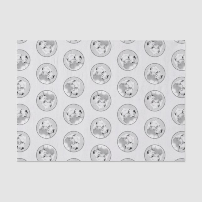 Dogo Argentino Painting Mastiff Original Dog Art Tissue Paper (Front)