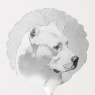 Dogo Argentino Painting - Original Dog Art Balloon