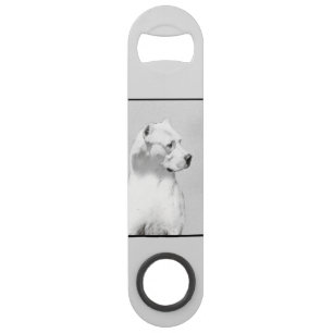 Dogo Argentino Painting - Original Dog Art Bar Key