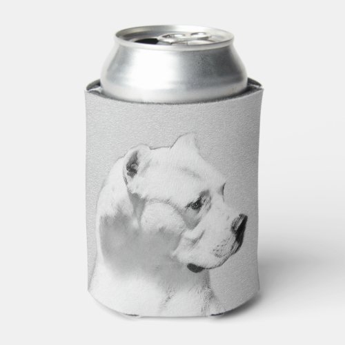 Dogo Argentino Painting _ Original Dog Art Can Cooler