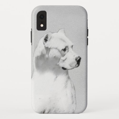 Dogo Argentino Painting _ Original Dog Art iPhone XR Case