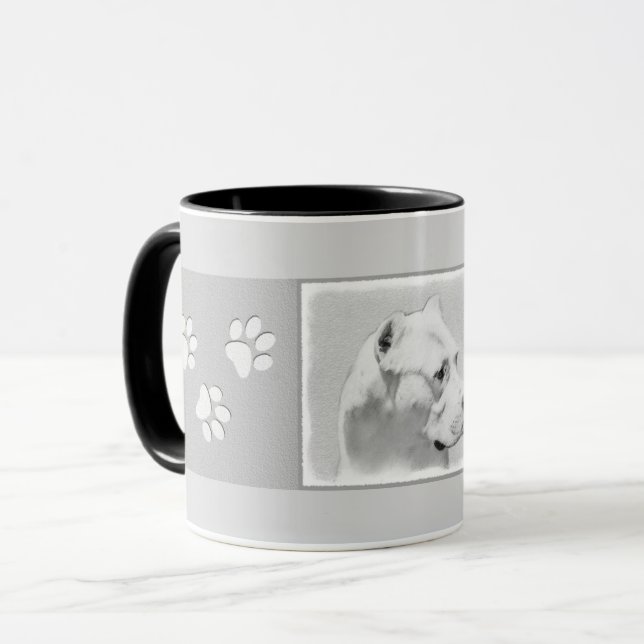 Dogo Argentino Painting - Original Dog Art Mug (Front Left)