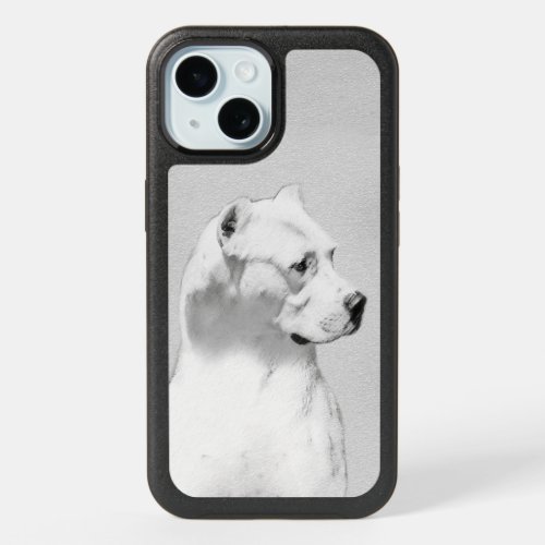 Dogo Argentino Painting _ Original Dog Art OtterBo iPhone 15 Case