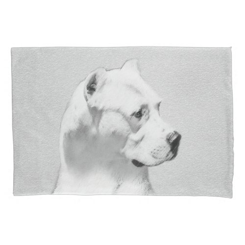 Dogo Argentino Painting _ Original Dog Art Pillow Case