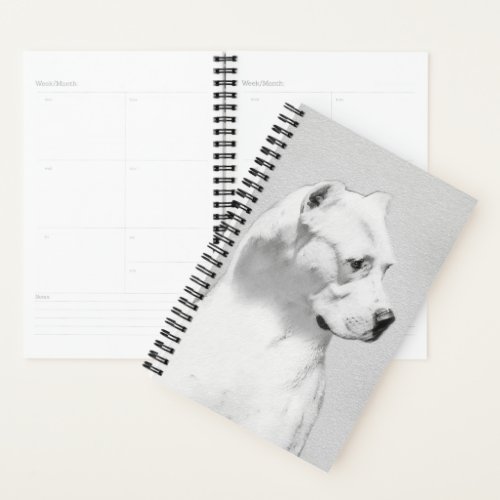 Dogo Argentino Painting _ Original Dog Art Planner