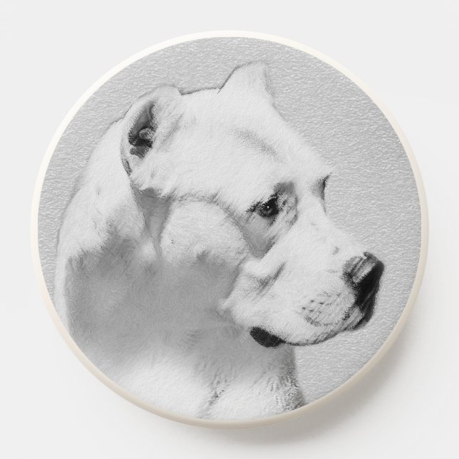 Dogo Argentino Painting - Original Dog Art PopSocket (Popsocket)