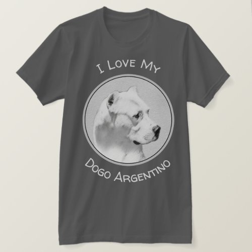 Dogo Argentino Painting _ Original Dog Art T_Shirt