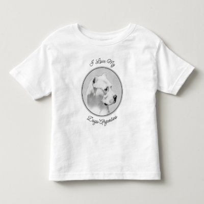 Dogo Argentino Painting - Original Dog Art Toddler T-shirt