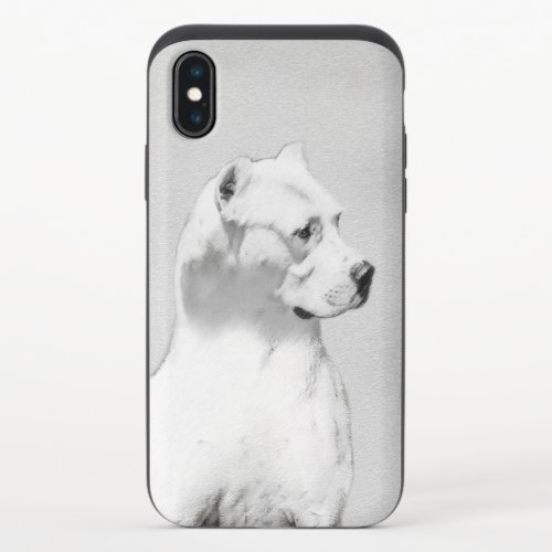 Dogo Argentino Painting _ Original Dog Art iPhone X Slider Case