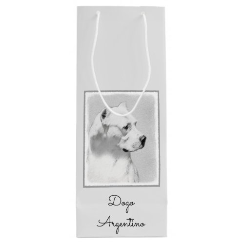 Dogo Argentino Painting _ Original Dog Art Wine Gift Bag