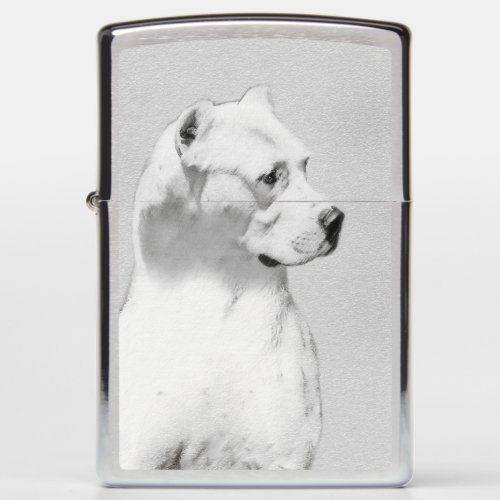 Dogo Argentino Painting _ Original Dog Art Zippo Lighter