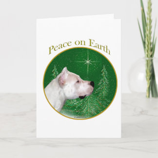 Dogo Argentino Peace Holiday Card
