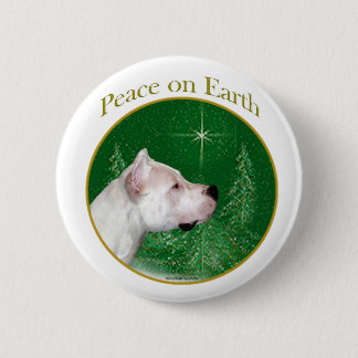 Dogo Argentino Peace Pinback Button