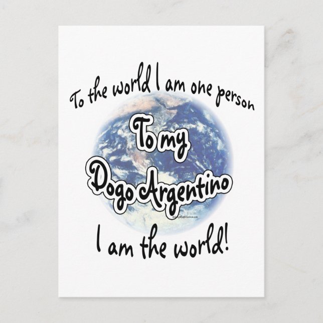 Dogo Argentino World 2 Postcard (Front)