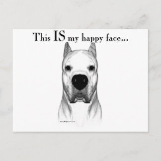 Dogo Happy Face Postcard