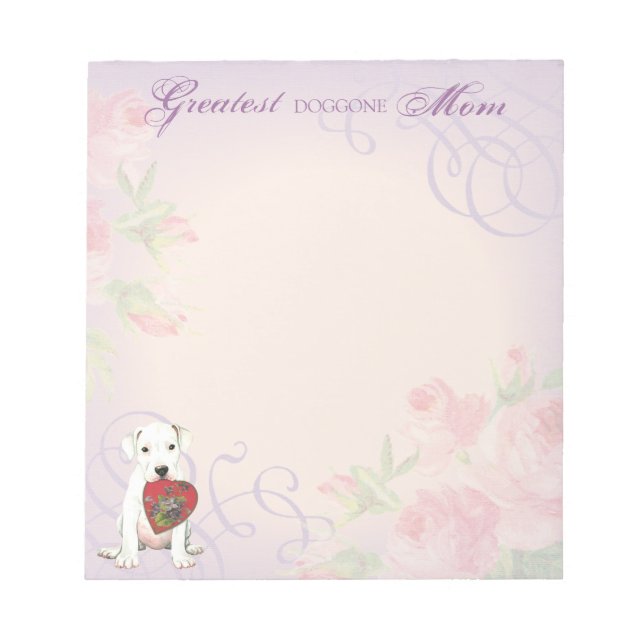 Dogo Heart Mom Notepad (Front)