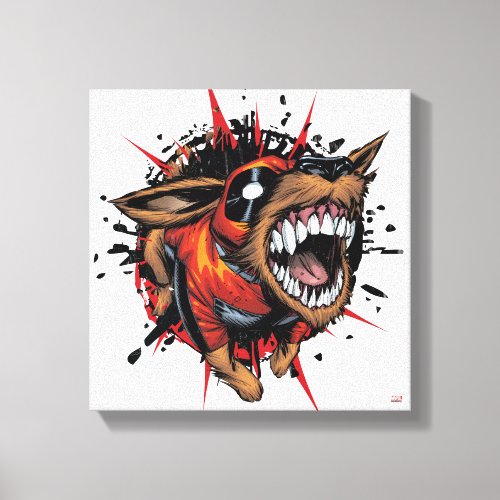 Dogpool Lunging Forward Canvas Print