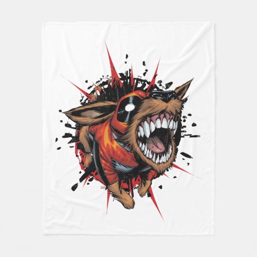 Dogpool Lunging Forward Fleece Blanket