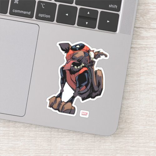 Dogpool Scratching Ear Sticker