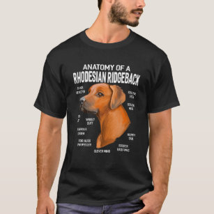Dogs 365 Anatomy Of A Rhodesian Ridgeback Dog Funn T-Shirt