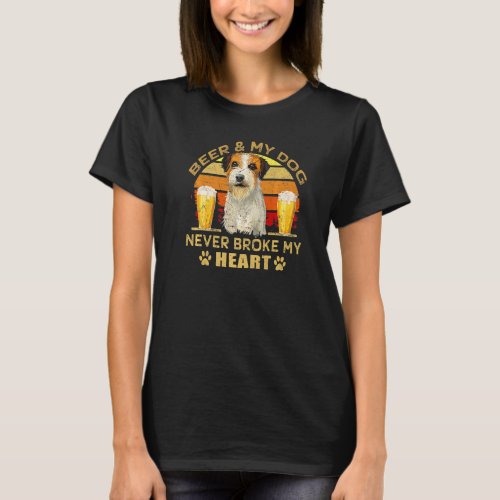 Dogs 365 Beer  Russellterrier Dog Never Broke My T_Shirt