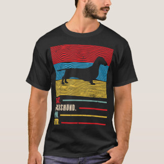 Dogs 365 Best Dachshund Dad Ever Retro Dog Gift  T-Shirt