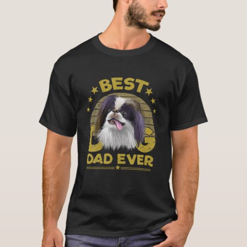 Dogs 365 Best Japanese Chin Dog Dad Ever Gift For T_Shirt