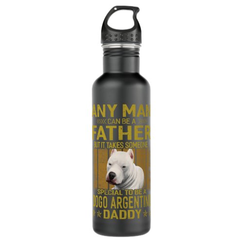 Dogs 365 Dogo Argentino Dog Daddy Dad Gift For Men Stainless Steel Water Bottle