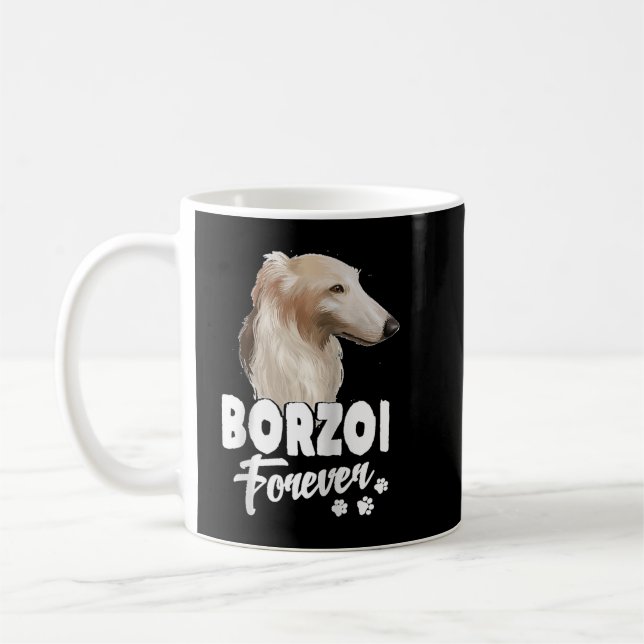 Dogs 365 Dogs 365 Borzoi Forever Cute Dog Lover Gi Coffee Mug (Left)