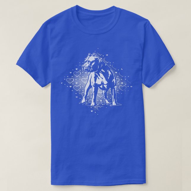 Dogs 365 Pitbull Dog Hearts Love Animal  T-Shirt (Design Front)