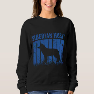 Dogs 365 Retro Siberian Husky Dog Vintage Sweatshirt