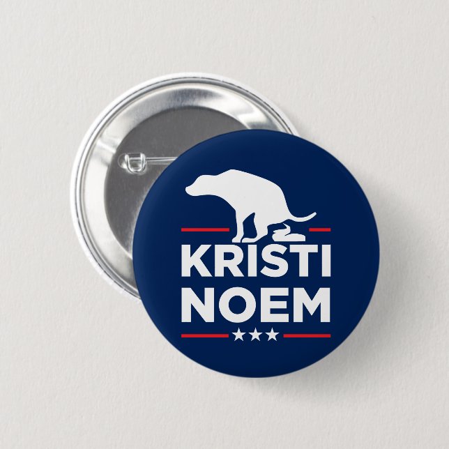 Dogs Against Kristi Noem Button (Front & Back)