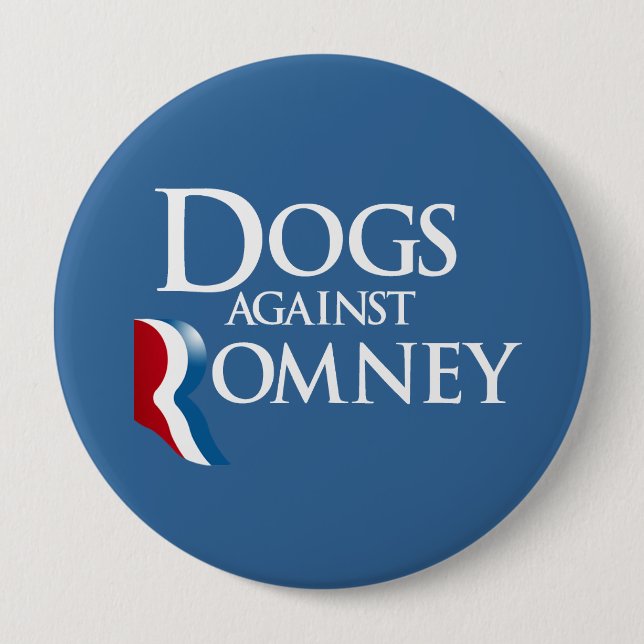 Dogs against Romney.png Button (Front)