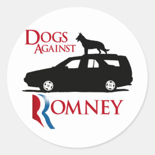 Dogs Against Romney -.png Classic Round Sticker