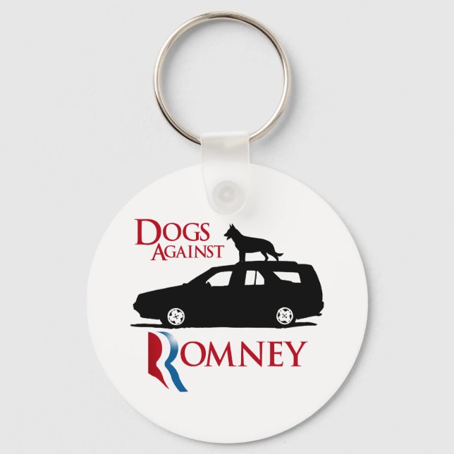 Dogs Against Romney -.png Keychain (Front)