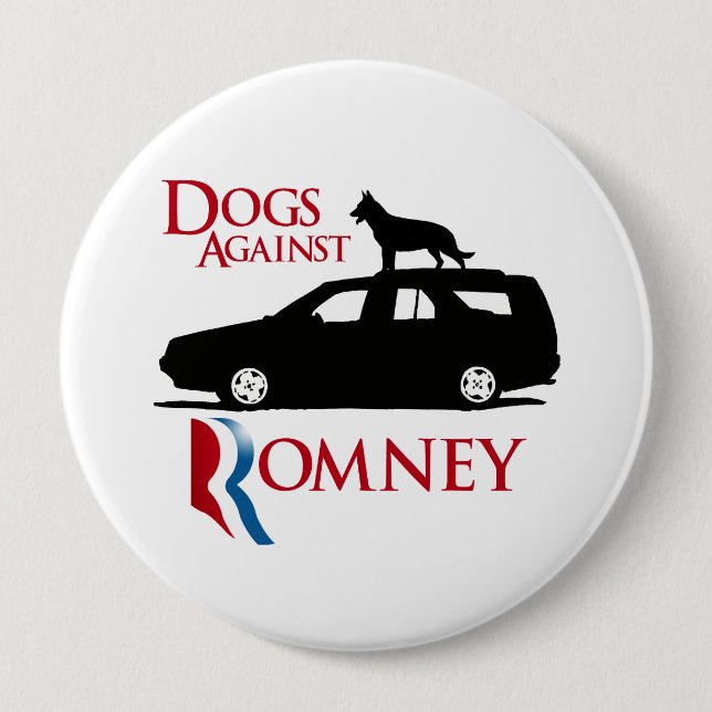 Dogs Against Romney -.png Pinback Button (Front)