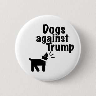Dogs against Trump Button