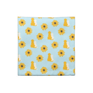 Dogs and Black Eyed Susans Cloth Napkins