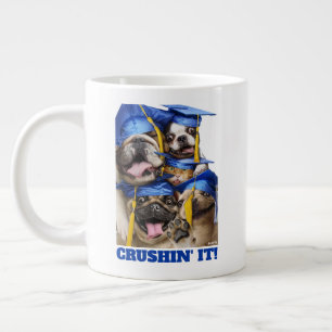 Dogs and Cat Grads in Photo Booth Giant Coffee Mug