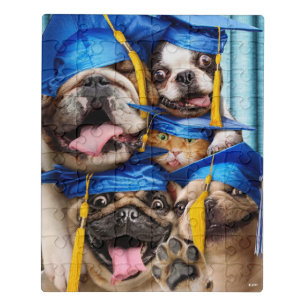 Dogs and Cat Grads in Photo Booth Jigsaw Puzzle