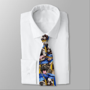 Dogs and Cat Grads in Photo Booth Neck Tie