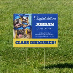 Dogs and Cat Grads in Photo Booth Sign