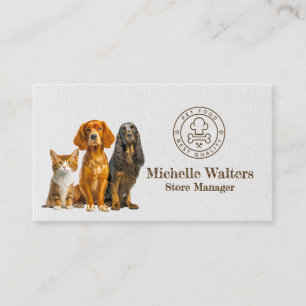 Dogs and Cat   Pet Supply Store Business Card