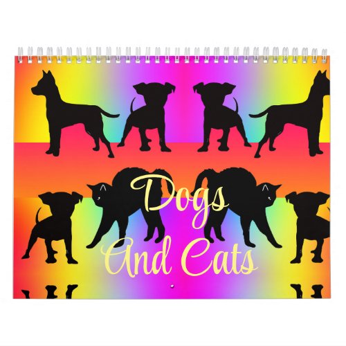 Dogs And Cats 12 Month Calendar